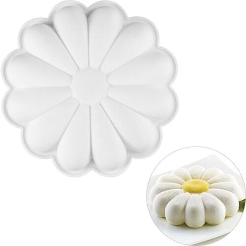 Flower Shape Cake Mold Non-Stick Baking Trays Silicone Molds Baking Tool for Birthday Party DIY Cake Tools 22X22X5cm LBS
