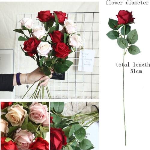 2021 Artificial Rose Bouquet Pearl Rose Simulation Flower Fashion Home Decoration for Wedding Decoration Valentines Day Gift