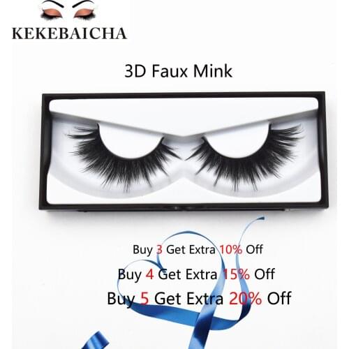 KEKEBAICHA thick long faux mink eyelashes 3d faux mink lashes makeup false eyelash dramatic faux mink fake eyelashes 5d eyelash