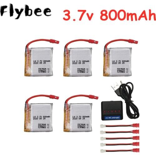 3.7V 800mAh lipo Battery For Syma X21 / X21w x26 RC Quadcopter Drone Spare Parts Accessories 3.7V Battery Charger Set