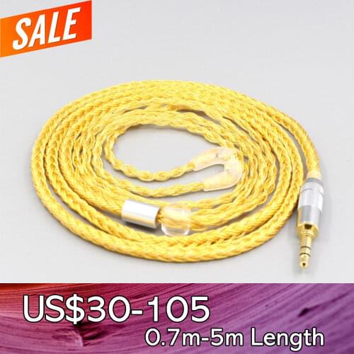 LN007354 16 Core OCC Gold Plated Braided Earphone Cable For Etymotic ER4SR ER4XR ER3XR ER3SE ER2XR ER2SE
