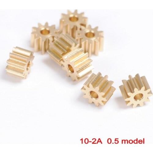 10pcs/lot ,10-2A main shaft metal wear-resistant gear rack 0.5 module 10 tooth aperture 2mm