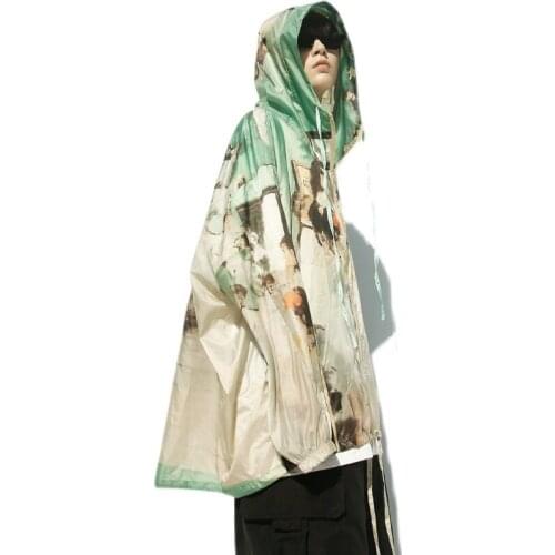 Mens Clothing Tide Brand Sun Protection Clothing Mens Summer Thin Jacket 2021 New Oversize Hooded Sun Protection Coat