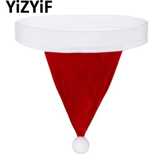 Mens Lingerie bikini thong sissy panties Christmas Santa Hat Velvet Bikini G-string Thong Underwear gay men sexy swimsuits men