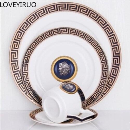 Bone China Cup and Saucer Cutlery Set Western Dinner Plate Coffee Cup Dessert Snack Tableware Housewarming Gifts Household Items