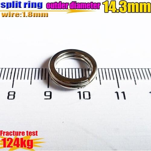 2019New product fishing split rings size:wire1.8mm outder diameter14.3mm quantity:80pcs/lot 304 stainless steel