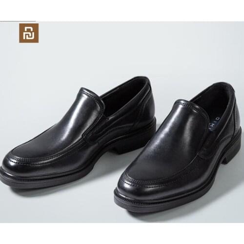New product xiaomi mijia one-piece thick-soled casual business leather toe top layer British footwear