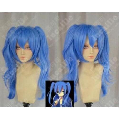 Wig Popular Anime Blue Curly Women Wig Synthetic Cute Costume Cosplay Hair Full Wigs