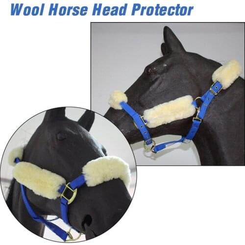 Wool Horse Halters Winter Keep Warm Horse Noseband Covers Halter Protect Gear for Outdoor Horse Riding Accessories
