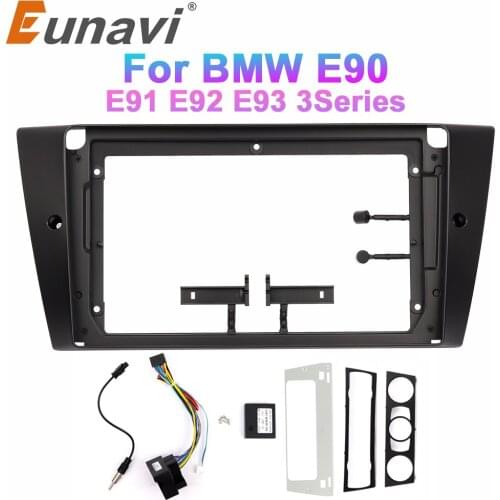 Eunavi indash radio frame For BMW 3 Series E90 E91 E92 E93 2005 2011 2012 2013 panel car panel frame 9inch