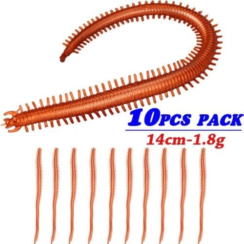 Silicone Earthworm Soft Fishing Lures Jigging Bait Artificial Centipede Fish Lure Sinking Swimbait Fishing Tackle