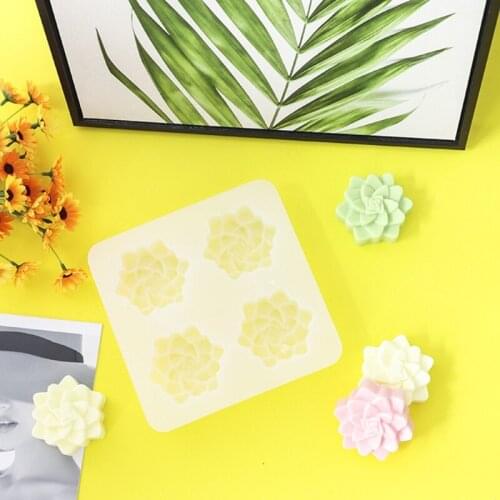 U90E Succulents Plants Epoxy Resin Mold Handmade Plaster Soap Silicone Mould DIY Crafts Ornaments Jewelry Casting Tools
