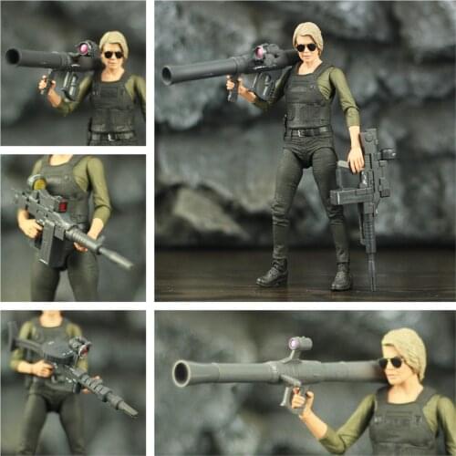 Terminator Dark Fate Sarah Connor 7" Action Figure Rocket Launcher Machine Gun Original NECA T-800 Series Collectible Toys Doll