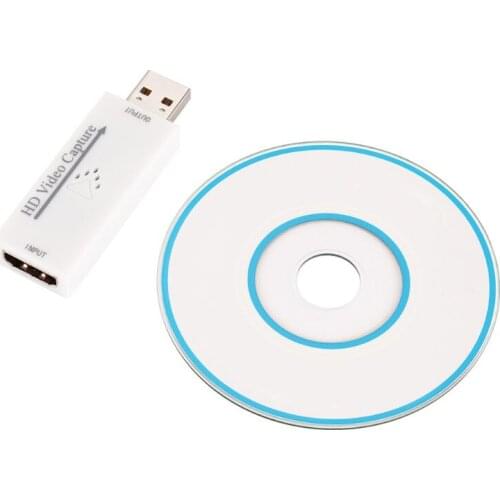 USB 2.0 H-D Audio Video Capture Card Grabber Record Box for Live Broadcast For H-D capture Teaching Recording