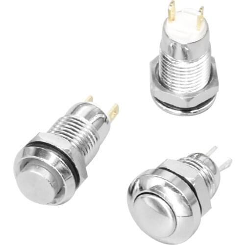 Waterproof Car Auto Engine 8mm Momentary Metal Horn Doorbell Bell Push Button Switch