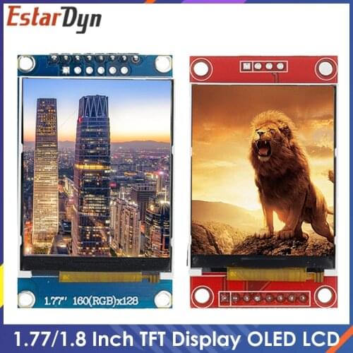D02 1.77 1.8 inch TFT LCD Module LCD Screen SPI serial 51 drivers 4 IO driver TFT Resolution 128*160 1.8 inch TFT interface