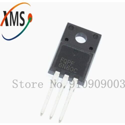 10PCS FQPF6N60C TO-220 6N60C 6N60 TO220 FQPF6N60 TO-220F new MOS FET transistor
