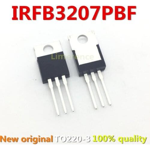 100% nuevo 10 unids/lote original MOSFET IRFB3207PBF 75V180A IRFB3207 TO-220 Transistor
