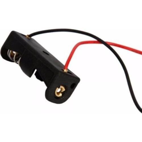 2pcs 23A /A23 Battery 12V Clip Holder Box Case Black Plastic Batteries Box Holder Container With Wire Lead Pin