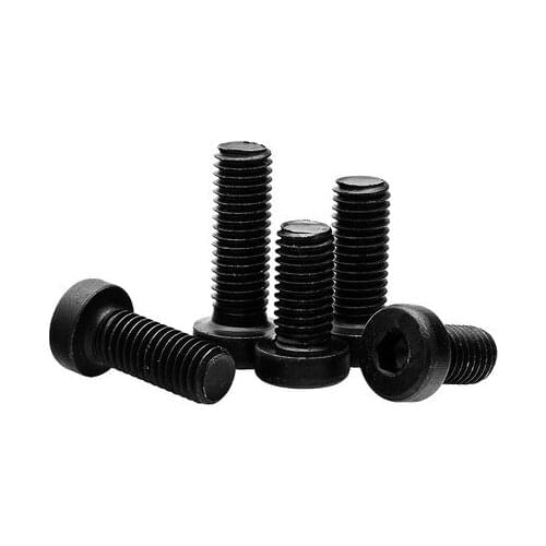 2pcs M16 Allen short head screws hexagon socket thin headed screw mechanical bolts carbon steel bolt black color 30mm-60mm long
