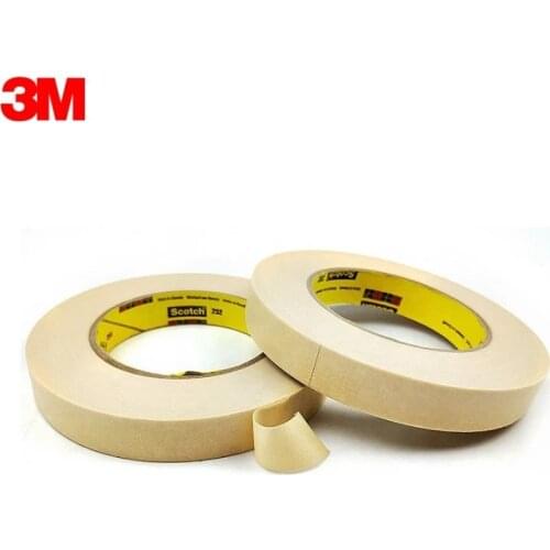 3mmX55M (Pack of 10) 3M 232 Scotch High Performance Masking Tape for Medium temperature paint bake operations