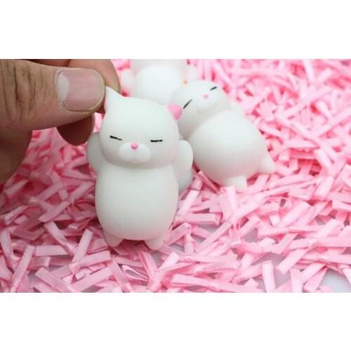 3pcs Squeeze Toys Cute Mochi Cat Squeeze Healing Fun Kids Kawaii Toy Stress Reliever Zabawki Dla Dzieci Brinquedos Gifts
