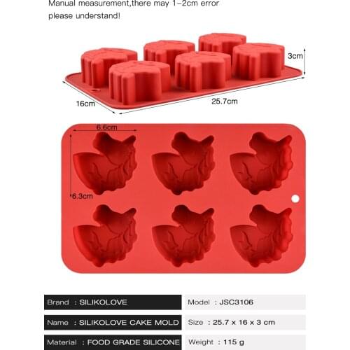 3D Unicorn Soap Mold Silicone Soap Mold For DIY Soap Making Handmade 6 Cavity Soap Form