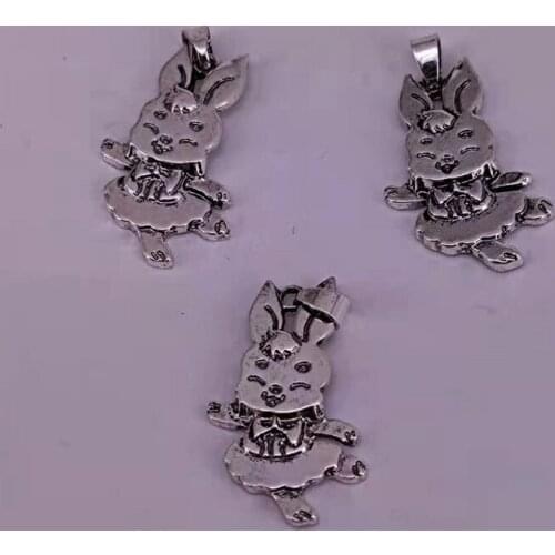 5pcs new dancing rabbit pendant charm cute rabbit charms for women man Accessories