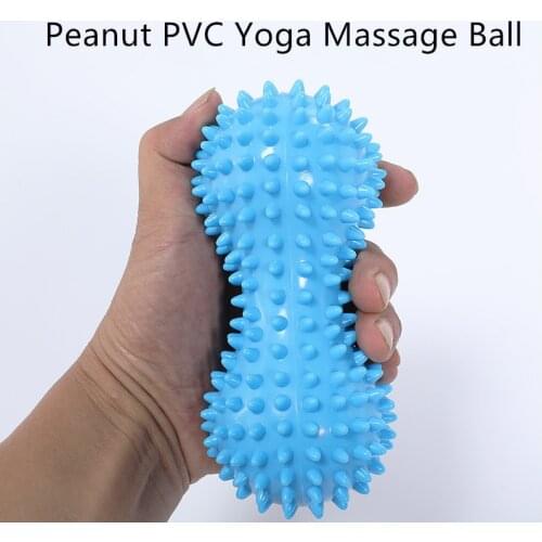 6 Colors Peanut PVC Yoga Supplies with Thorns Workout Massage Peanut Hand Ball Yoga Fitness Ball Inflated Air Bag Peanut Ball