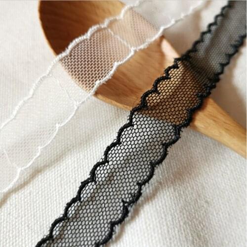 9 Meters/lot Black White Lace Ribbon Bilateral Handicraft Embroidered Lace Trim Craft DIY Sewing Dress Kids Clothing Accessories