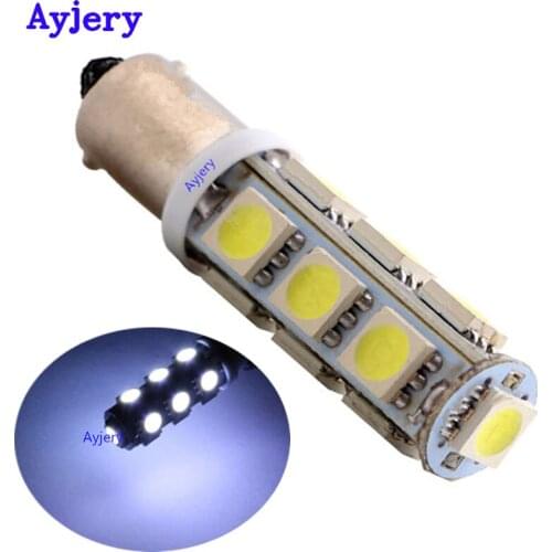 AYJERY !! 20-50PCS BA9S T11 T4W 5050 13 SMD Led Bulb DC 12V White Car Reading Light Turn Signal Interior Reverse Light Bulbs