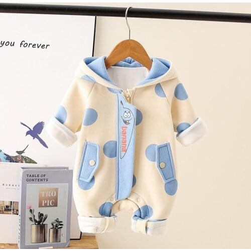 Baby jumpsuits spring and autumn new full moon male baby outing cartoon clothes female children Korean style romper