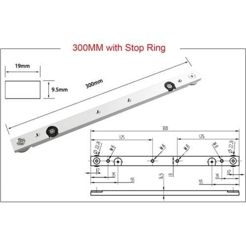 For Woodworking Chute Tools Universal T-track Miter Slot Slider Bar 300MM/450MM T-slot Table Saw Gauge Rod for Planer