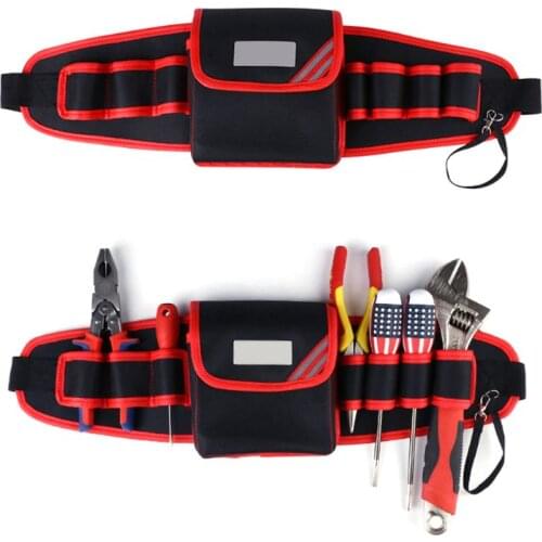 Electrician Drill Tool Bag Waist Pocket Pouch Belt Storage Holder Maintenance Kit Power Portable Tool Case