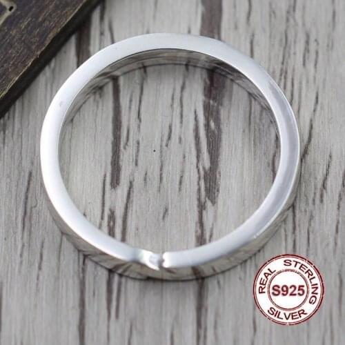 H01 S925 sterling silver keychain personality fashion punk hip-hop style jewelry key ring DIY accessories 2020 new hot