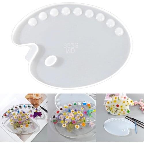 Artist Paint Palette Resin Casting Mold Paint Tray Silicone Mold DIY Jewelry
