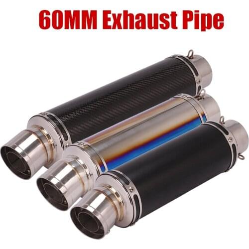 Slip On 60MM Exhaust System Muffler Tips Escape Vent Pipe With Silencer DB Killer For Universal Motorcycle Dirt Bike ATV