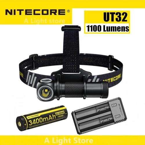 Original NITECORE UT32 Headlamp Coaxial Dual Output Trail Running Headlight with CREE XP-L2 V6 5700K & 3000K LEDs