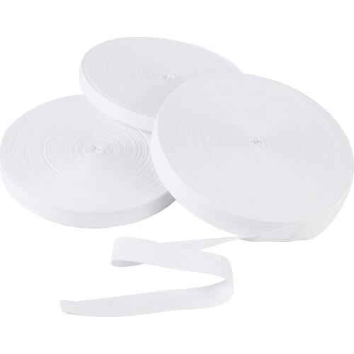 Pandahall 40m/50m Cotton Twill Tape Ribbons Herringbone Ribbons for Sewing Craft Overlock Strap Belt DIY Accessories 2Colors