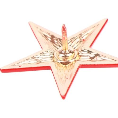 Retro USSR Symbol Enamel Pin Red Star Sickle Hammer Brooch icon Badge Gift