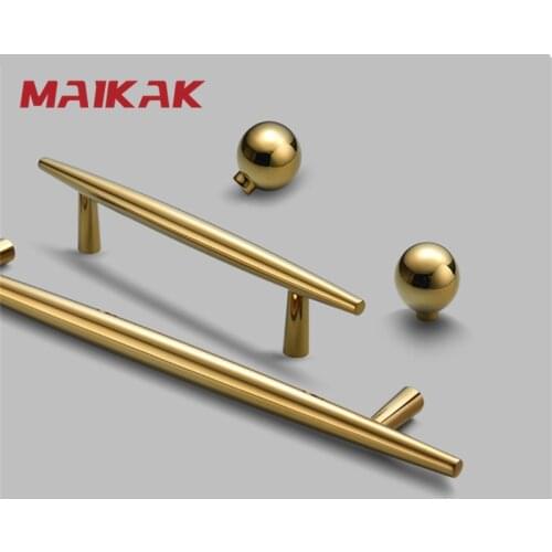 MAIKAK Modern RGP Gold Zinc Alloy Handles for Furniture Drawer Handle Pulls Kitchen Cabinet Knobs and Handles Kitchen Handles