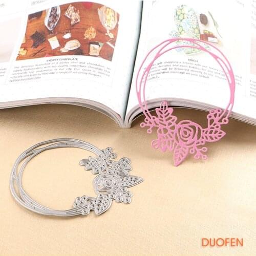 020208 1pcs floral hoop stencil metal Cutting dies for DIY papercraft project Scrapbook Paper Album greeting card