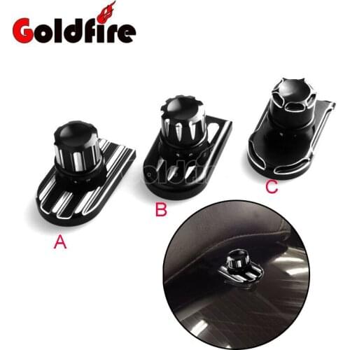 Motorcycle Seat Bolt Tab Screw Mount Knob Cover CNC Cut Kit For Harley Sportster Dyna Touring Fatboy Road King Softail