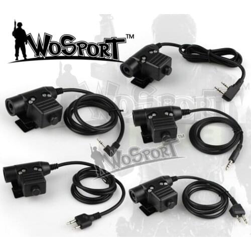 Military Airsoft Headset Adapter U94 PTT for Icom Kenwood Midland Motorola Talkabout Mobile Phone Tactical Headset PTT Accessory