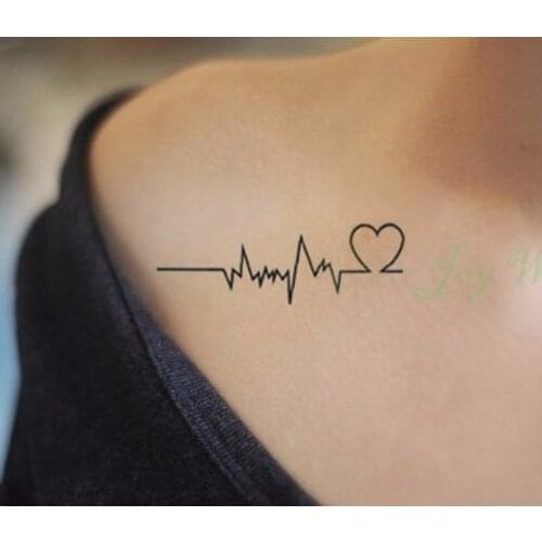 Waterproof Temporary Tattoo Sticker of body Love wave tattoo small size tatto stickers flash tatoo fake tattoos for girl women