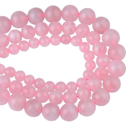 High Quality Natural Madagascar Powder Crystal Stone Round Beads For Jewelry Making DIY Bracelet Necklace 6/8/10mm Strand