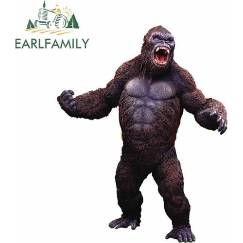 EARLFAMILY 13cm x 10.2cm for Gorilla Waterproof Funny Car Stickers Suitable for SUV Waterproof Occlusion Scratch Decals