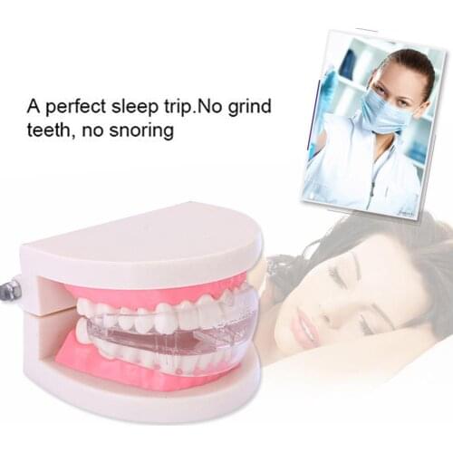1 Pc Silicone Mouthguard Prevent Anti Device + Storage Case Sleeping Aid Tool