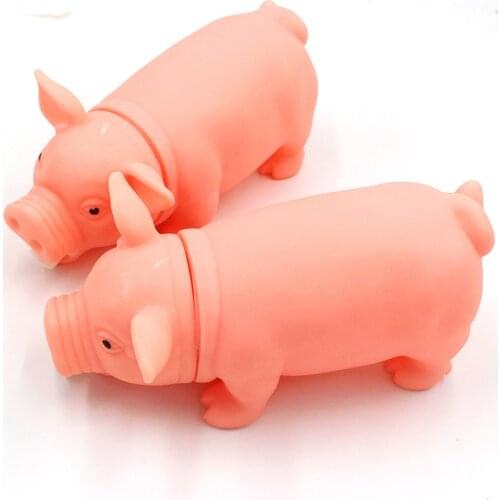 1 Pcs Pink Screaming Rubber Pig Pet Teasing Squeaky Chewing Toy Puppy Toy Big Dog Sound Dog Cat Toy