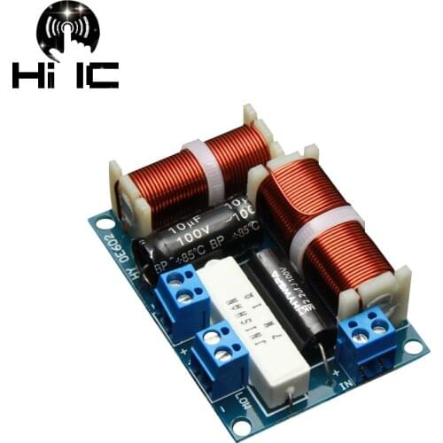 1Pcs /2Pcs 2 Way HiFi Audio Treble + Bass Mini Crossover Speaker Frequency Divider Stereo Crossover Filters 12dB 80W